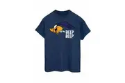 Looney Tunes Womens/Ladies Beep Beep Road Runner Cotton Boyfriend T-Shirt (Navy Blue) - UTBI666