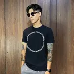 美國百分百【全新真品】ARMANI EXCHANGE 短袖 T恤 AX 上衣 LOGO 短T 黑色 H656