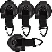 SEWACC 1set Heavy Duty Tent Suction Cup Hooks Strong Suction Cups with Hooks for Camping Tarp Wind Resistant Portable and Durable Design for Outdoor Travel and Tent Setup 4pcs