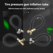 Tire Inflator Hose Extension Tube Bike Car Tyre Locking Air Chuck Adapter