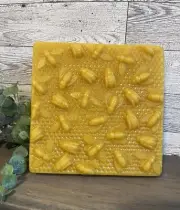 Pure Beeswax 1 pound / lb 100% Natural Wax Block w honey bee honeybee design