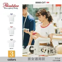 在飛比找樂天市場購物網優惠-日本 Printstar 5.6盎司親子滾邊純棉T恤 100