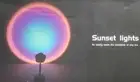 Sunset Projection Lamp Light, Romantic Mood Lighting, Color orange sunset