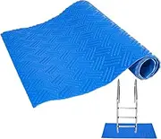 Swimming Pool Ladder Mat, Swimming Pool Stair Safety Pad with Non-Slip Texture Anti-skidding Step Pad for Ground and Inground Pool, Pool Step Ladder Mat with Foldable Design Pool Mat