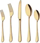 Gold Silverware Set, 20-Piece Flatware Set Aisoso Stainless Steel Cutlery Kitch