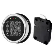 Gun Safe Lock Replacement Swing Bolt Lock Chrome Keypad with 14 Ribbon Cable