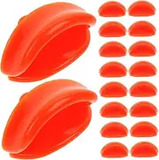 Cabilock 20pcs Accessories Duck Bill Mask Safety Duck Beak Safety Duck Bill Duck Props Craft Duck Mouth Craft Doll Beak Toy Bird Mouth Ducks DIY Duck Mouth Plastic Orange