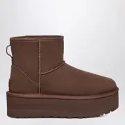 [UGG] Classic Mini Boots With Brown Platform 1 US Brown