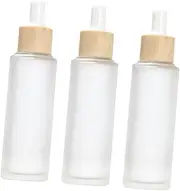 MUSISALY 3Pcs Refillable Dropper Bottles Frosted Glass Essential Oil Storage Containers Transparent Travel Accessories Durable and Portable for Liquid Use
