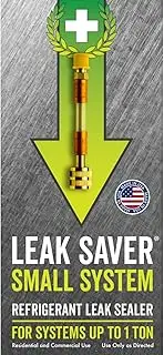 Leak Saver Direct Inject AC Leak Sealer Small System | AC Stop Leak for Most HVAC Systems Up to 1 Ton | Works with All Systems & AC Refrigerants | Made in The USA