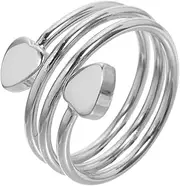 [WRITWAA] Ring Girl Finger Spiral Finger Teen Girl Jewelry Sterling Silver Heart Magnetic Toy Helix Jewelry Magnetic Health Toy Heart Jewelry Ladies Jewelry Copper Golden