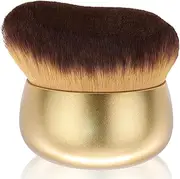 Extra Large Body Makeup Brush For Self Tanner, Leg Makeup &Bronzer Blend,75 mm Wide-headed Kabuki Brush Provides More Even& Pretty Application, Sunscreen Face&Back Makeup Brush, Wet&Dry Use-Matte Gold