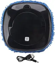 GRCFUMO Automatic Floor Mopping Robot, Floor Mopping Robot, Automatic Mopping Robot with Water Tank Vacuum and Mop Robot for Home Living Room (Black)