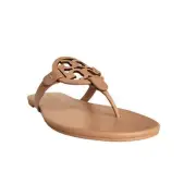 Tory Burch Miller Leather Sandals in Light Sand Beige Women's Size 10