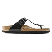 Birkenstock Gizeh Birko-Flor Patent Sandals - Narrow - Black