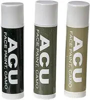 Camo Face Paint - Authentic US Army Camouflage Portable Costume Makeup - Hypoallergenic, Nontoxic, Odorless - Easy Wash Off - 3 x 0.15oz Sticks