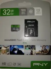 New- PNY 32GB Prime MicroSD Memory Card