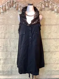 在飛比找Yahoo!奇摩拍賣優惠-【性感貝貝】Mastina 黑色荷葉領背心造型小禮服洋裝, 
