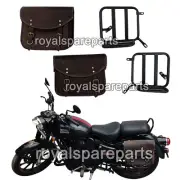 Royal Enfield New Classic Reborn 350 Saddle Bags Rusty Brown With Mounting Pair (for: Royal Enfield)