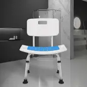 Bathroom Shower Chair Folding Bath Chair For The Elderly - Blue Cushion 1pc