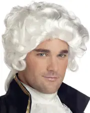 Colonial Man Short White Wig