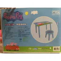 在飛比找蝦皮購物優惠-36.粉紅豬小妹 Peppa Pig 佩佩豬 木製學習桌椅組