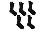 Holeproof Explorer 5 Pair Socks Original Mens Crew Above Ankle Thick Work Winter Wool Black Bulk