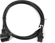 Piggyback IEC Female Plug 1.0mm Power Cable Lead Cord Jug Black Piggy Back AUS (3M)