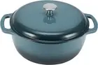 Amazon Basics Cast Iron Dutch Oven Pot with Lid, Enameled, 6-Quart, Gray