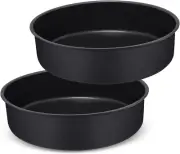 DATOUPINGQI 8 Inch round Cake Tin Set of 2,Non-Stick Stainless Steel Cake Pan...