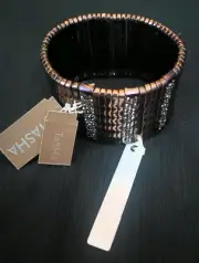 NWT Tasha Vintage Stretchy Sparkly Bracelet Rhinestones Copper Tone