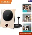 SizzleCook Induction Burner Countertop 2400W, Portable Electric Stove Top wit...