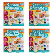 4PK Boyle Screen Printing Paint Project Kit Kids DIY Craft Art Activity 6y+