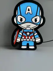 3D Printed Captain America Night Light On/off Which And Dimmers