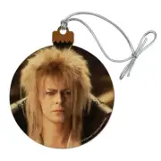 Labyrinth Goblin King David Bowie Portrait Wood Christmas Tree Holiday Ornament
