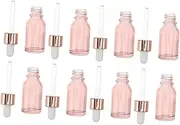 MOTHNUR 8Pcs Glass Dropper Bottles Portable Refillable Essential Oil Containers Convenient Perfume Dispenser for Travel DIY Blends