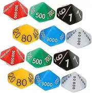 HONITANO 24Pcs Place Value Dice for Board Games Party Supplies and Educational Activities Lightweight Portable Fun Dice for Home Bar and Gatherings