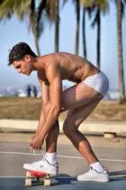 [K103] Handsome Man Cute Male Model Showing Off Body Physique Art Photography