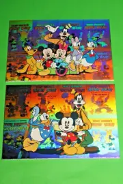 1995 Skybox Disney Premium Holobossed Foil Hologram INSERT 2 Card Set MICKEY
