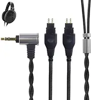 OKCSC HDB 3.5MM Replacement Upgrade Headphone Cable 4 Core OFC Silver Plated Audio Cord with 3.5mm Balanced L Plug,for Sennheiser HD650 HD600 HD580 HD565 HD545 HD535 HD525 HD414 HD265 HD6XX 4.9FT