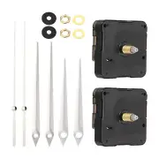 2Set Quartz Clock Movement 0.7" Movement Shaft for 7-8mm Clock Dial Thick Silver