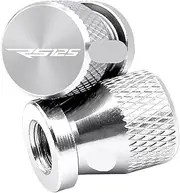 jininghaibo Motorcycle Aluminum Alloy Tire Wheel Decorate Parts Valve Stem Caps Cover Compatible with RS 125 RS125 Special Accessories(Silver)