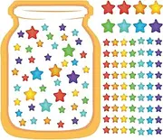 72 Pcs Magnetic Super Star Rewards Jar Positive Behavior Sticker Behavior Chart Tools for Teacher Students Behavior Jar Reward System for School Classroom Supplies Positive Incentive Chart Decorations