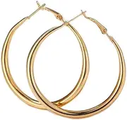 [Generic] Punk Big Size Hoop Earrings ，Trendy Party Exaggerated Color Round Circle Earrings for Women Jewelry high-end Earrings Made in China
