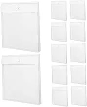 KALLORY 12 Pack Plastic Scrapbook Paper Storage Bag Waterproof Document Organizer for Office