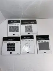 Stampin Up Lot 5 Sizzix Big Shot for Stampin’ Up Impressions Embossing Folders