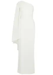 Solace London Lillia One-shoulder Maxi Dress - Cream - 16 (UK16 / XL) 16 (UK16 / XL)