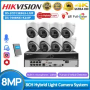 Hikvision Security CCTV System 8CH 8POE NVR 4K 8MP Dual Light IR+ColorVu Camera