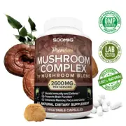 Mushroom Complex 11 Mushroom Blend 30-120 Capsules - Boosts Immunity & Defense