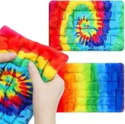 Oudain 2 Pack Marble Maze Mat Sensory Fidget Stress Relief Toys, Relieve Anxiety, Improve Focus, Tactile Sensory Toys for Teens Adults, Multicolor, Rainbow Pattern